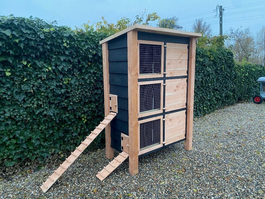 Konijnenflat Douglas | Duurzame materialen | Passend advies, Minder dan 60 cm, Ophalen of Verzenden, Konijn, Hok