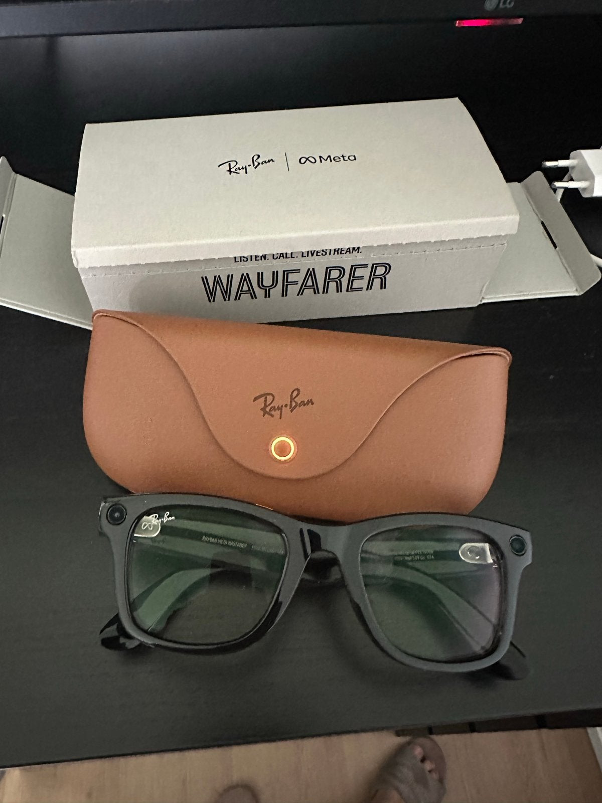 Ray-Ban Meta Gen 1 RW 4006 Wayfarer Smartbril, Zonnebril, Zwart, Ophalen of Verzenden, Zo goed als nieuw