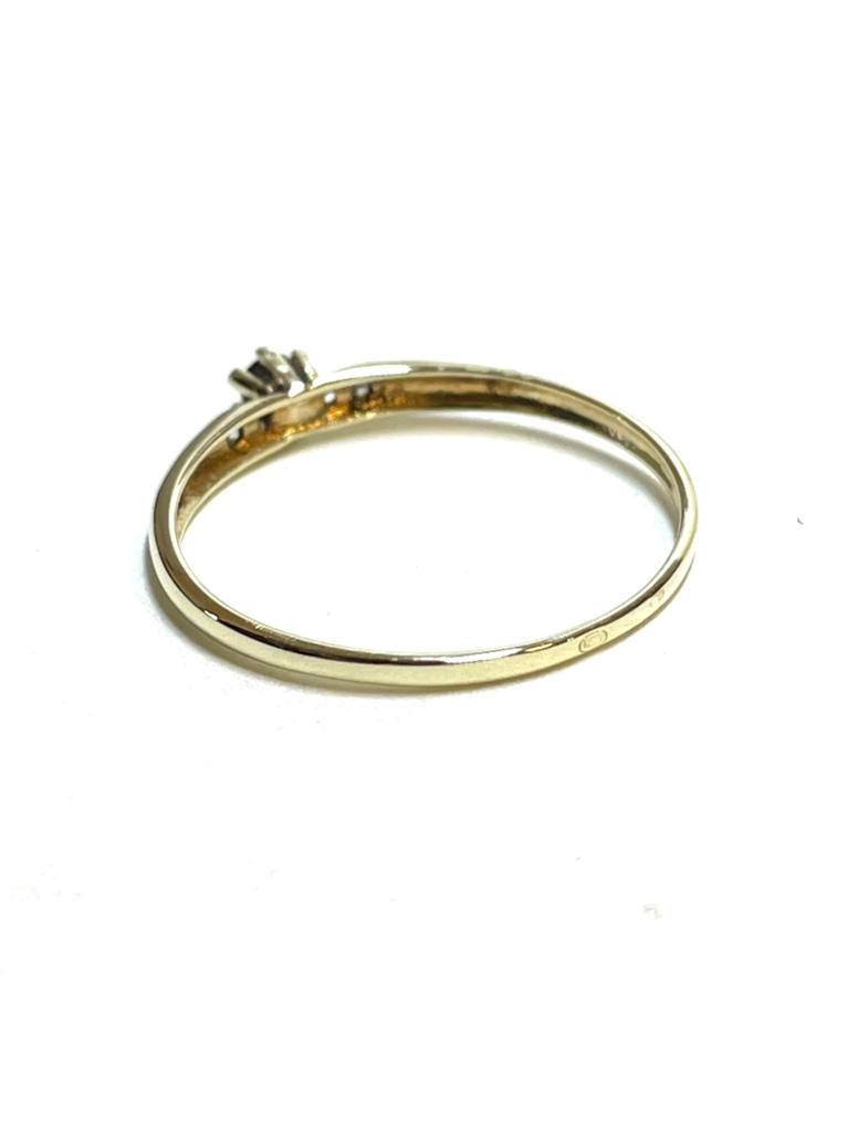 14k gouden ring met een robijn en diamanten, -, -, Ophalen of Verzenden, Dame