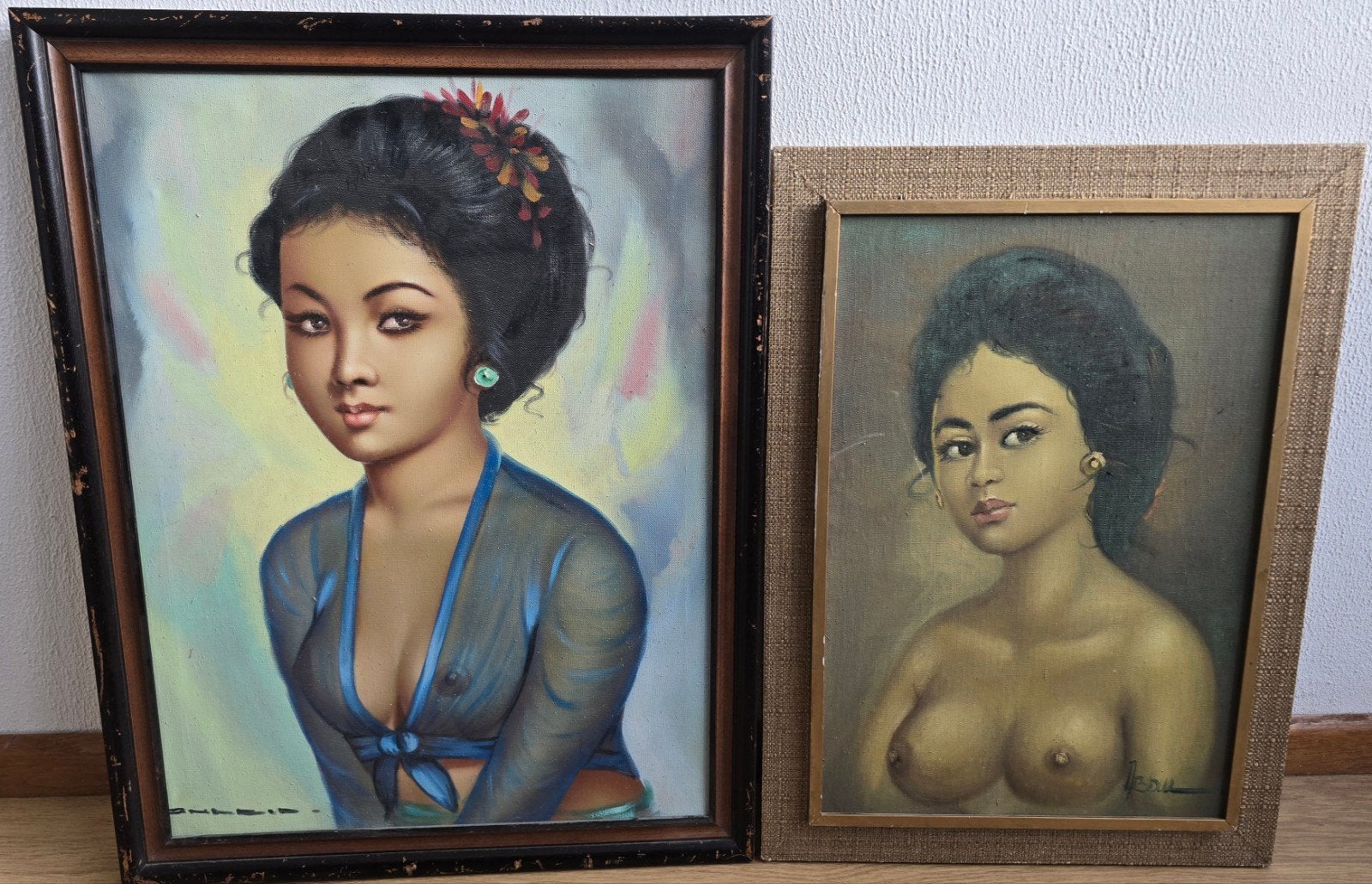 Vintage Retro Portretten Indonesische Vrouwen (Jaren 70 Paar, Ophalen of Verzenden