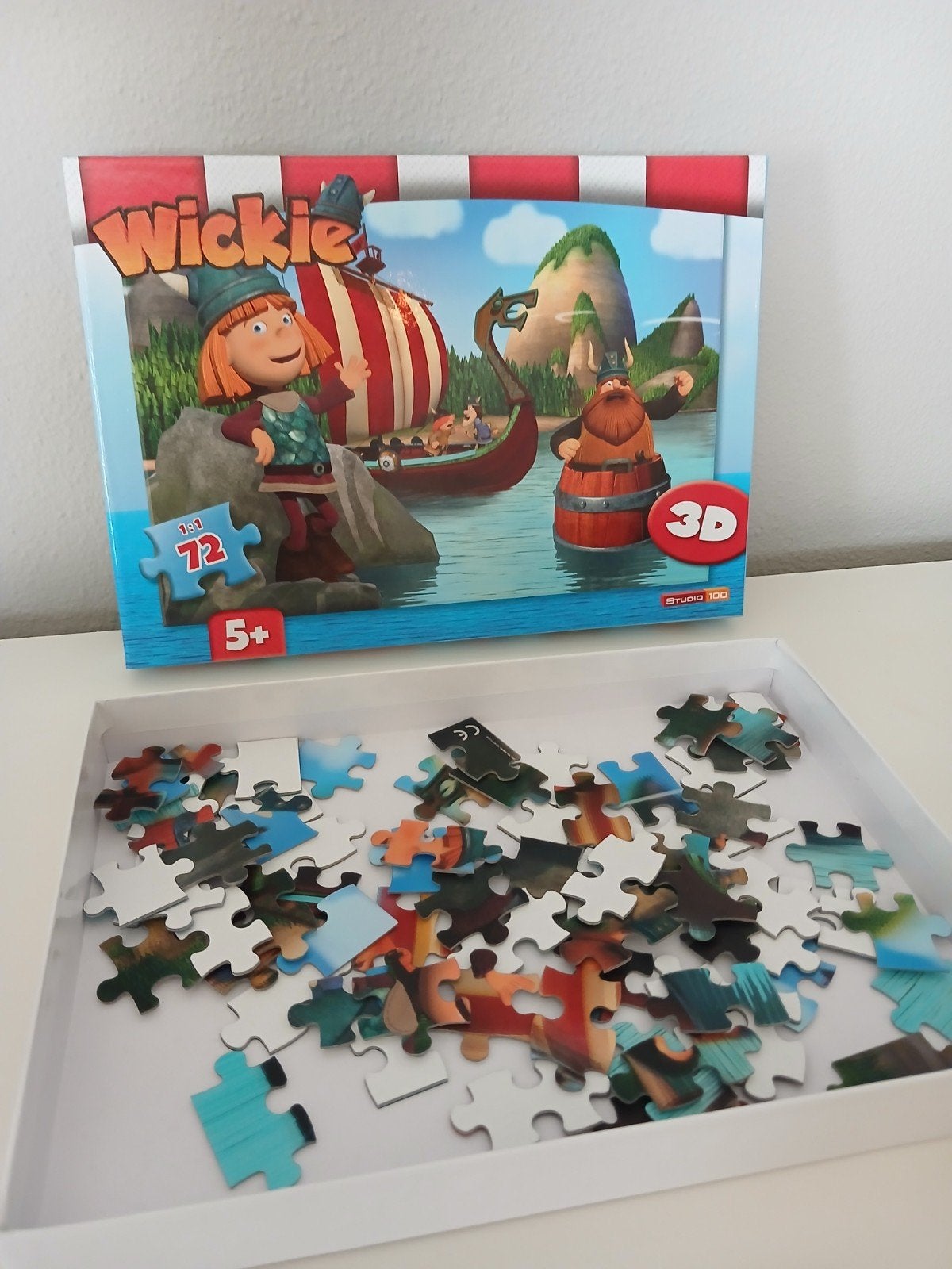 Wickie 3d puzzel, Ophalen of Verzenden, Meer dan 50 stukjes, Zo goed als nieuw, 6 jaar of ouder