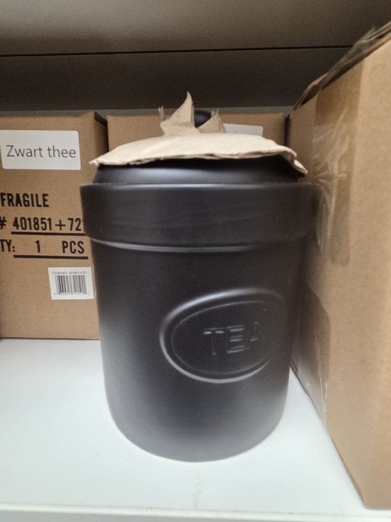 Bia Theevoorraadpot Mat Zwart, Info@bia.com, Bia International, Ophalen of Verzenden, Steen/keramiek