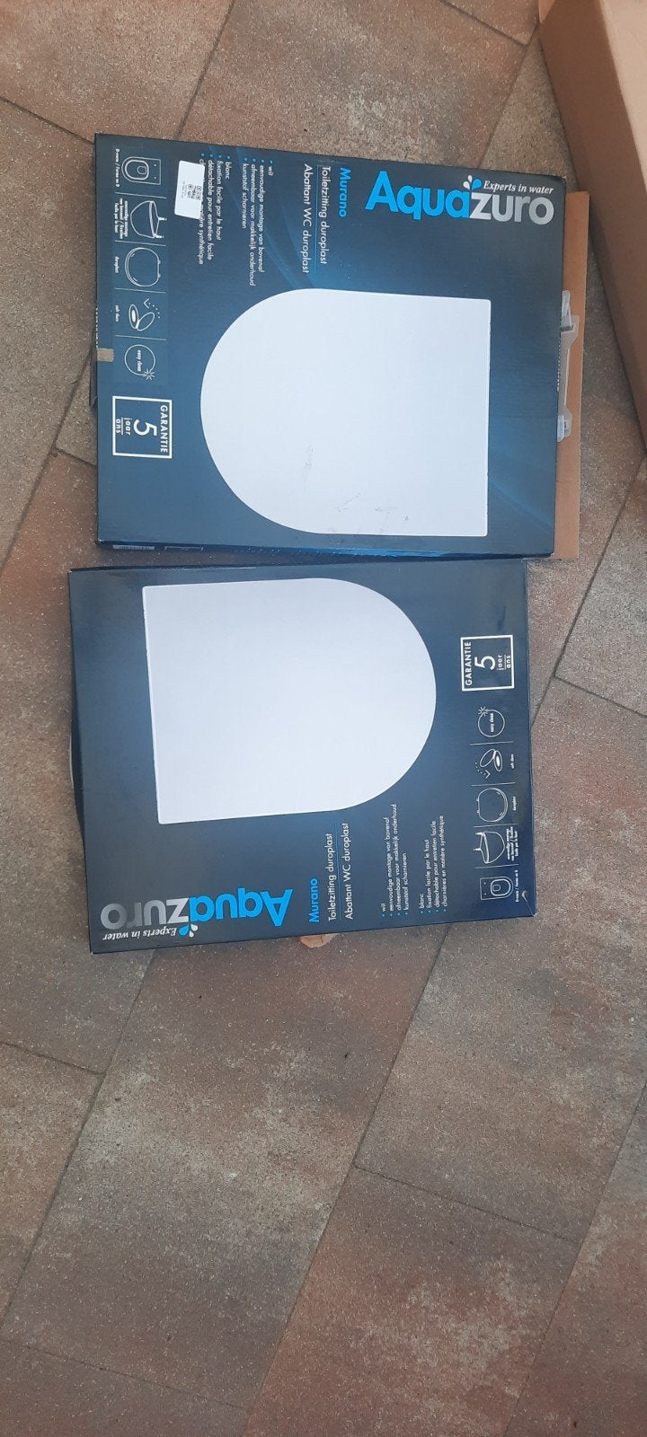 2x Aquazuro Murano D-Shape Toilet Seat – Soft Close – Quick, Ophalen, Nieuw, 20 tot 40 cm, Minder dan 5 m²