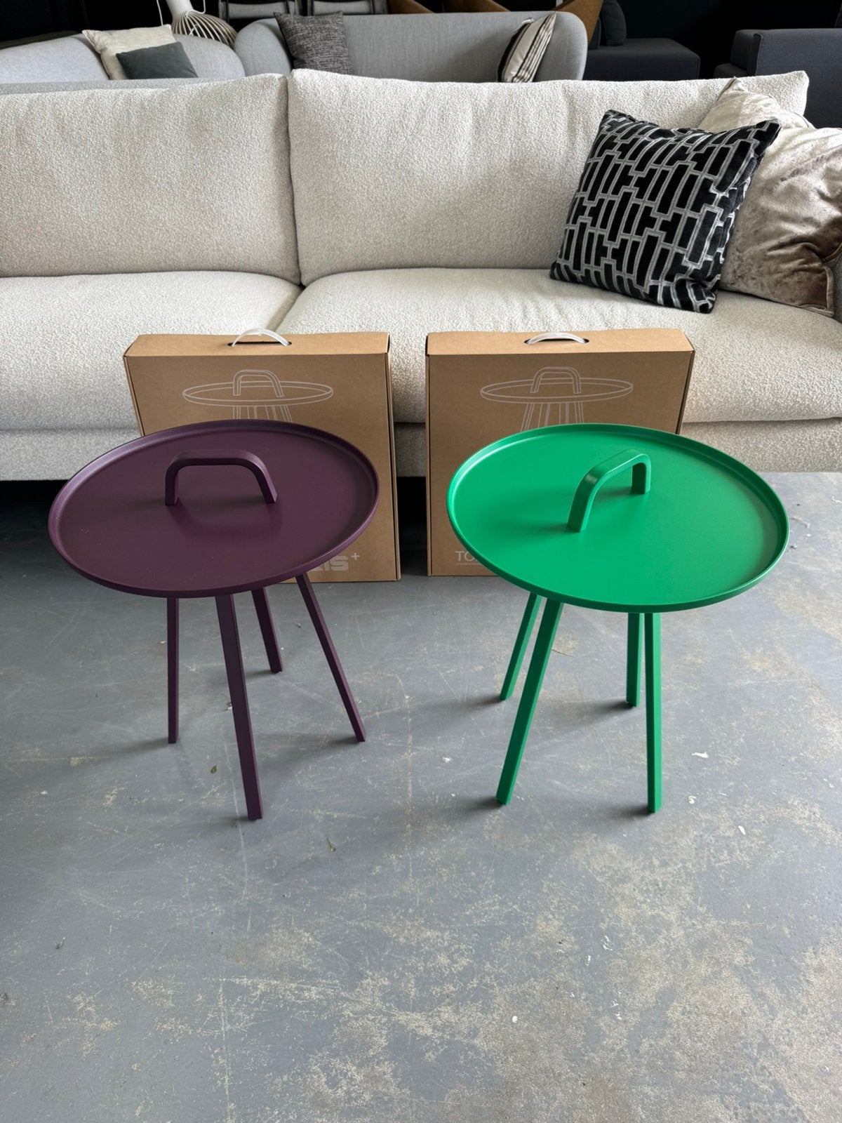 Nieuw Montis Tor bijzettafel | Paars en Groen, Minder dan 55 cm, Metaal of Aluminium, Rond, Nieuw
