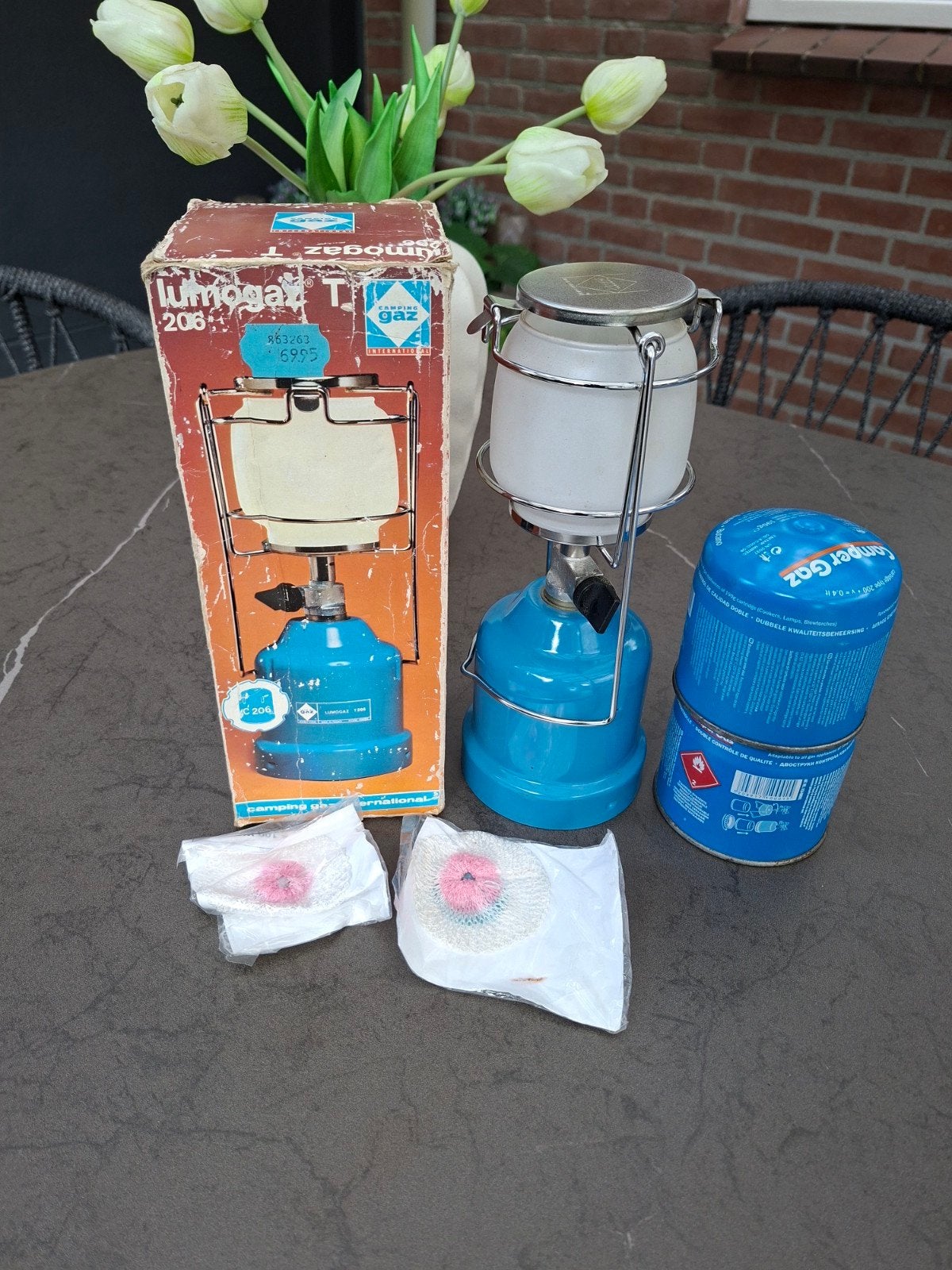 Campingaz Lumogaz T 206 Campinglamp met gaspatronen, Ophalen