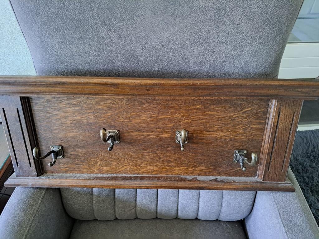 vintage eiken kapstok, Zo goed als nieuw, Minder dan 100 cm, Hout, Ophalen