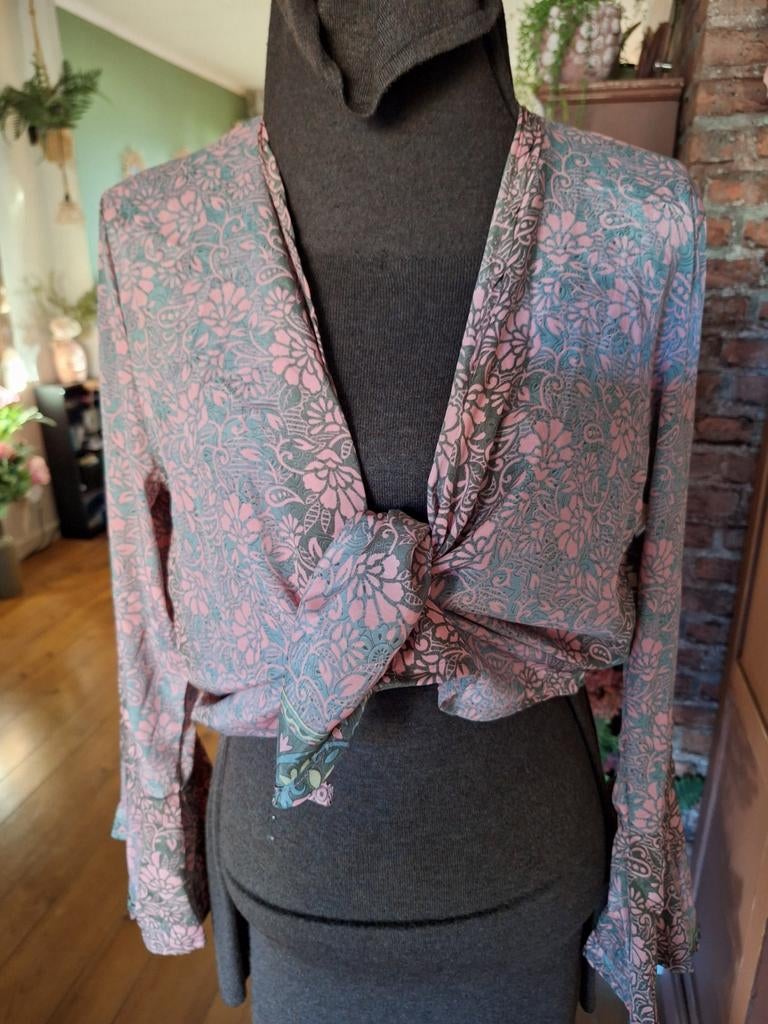 Bolero blouse ibiza boho style maat s m l boho, Ophalen of Verzenden, Zo goed als nieuw, Maat 38/40 (M)