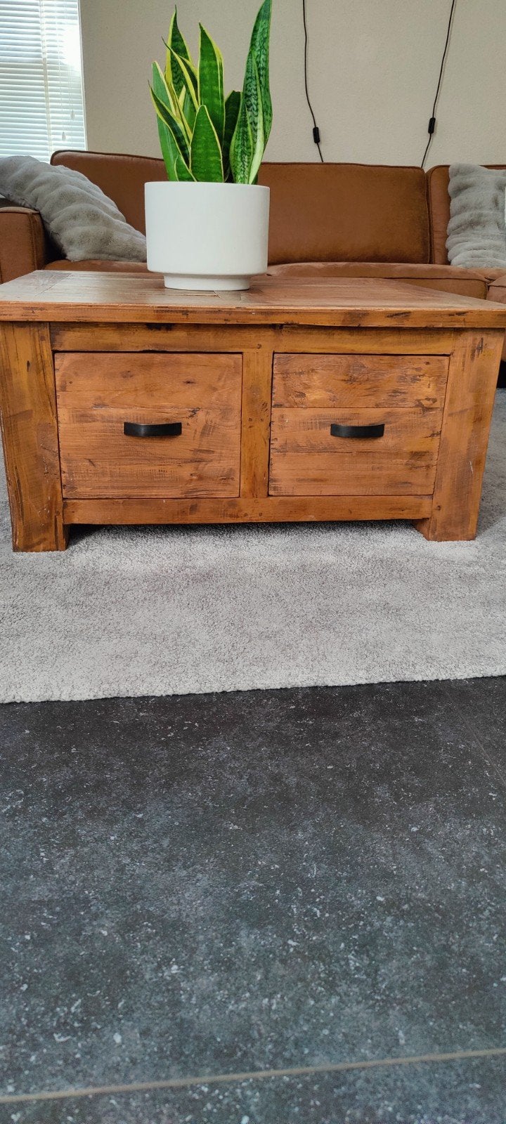 salontafel teak hout, Ophalen, Gebruikt, 25 tot 50 cm, 50 tot 100 cm