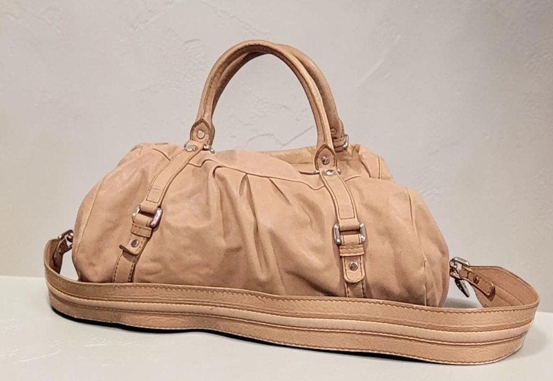 Marc by Marc Jacobs Classic Q leren tas – Nude/Beige, Ophalen of Verzenden, Zo goed als nieuw, Beige, Schoudertasje