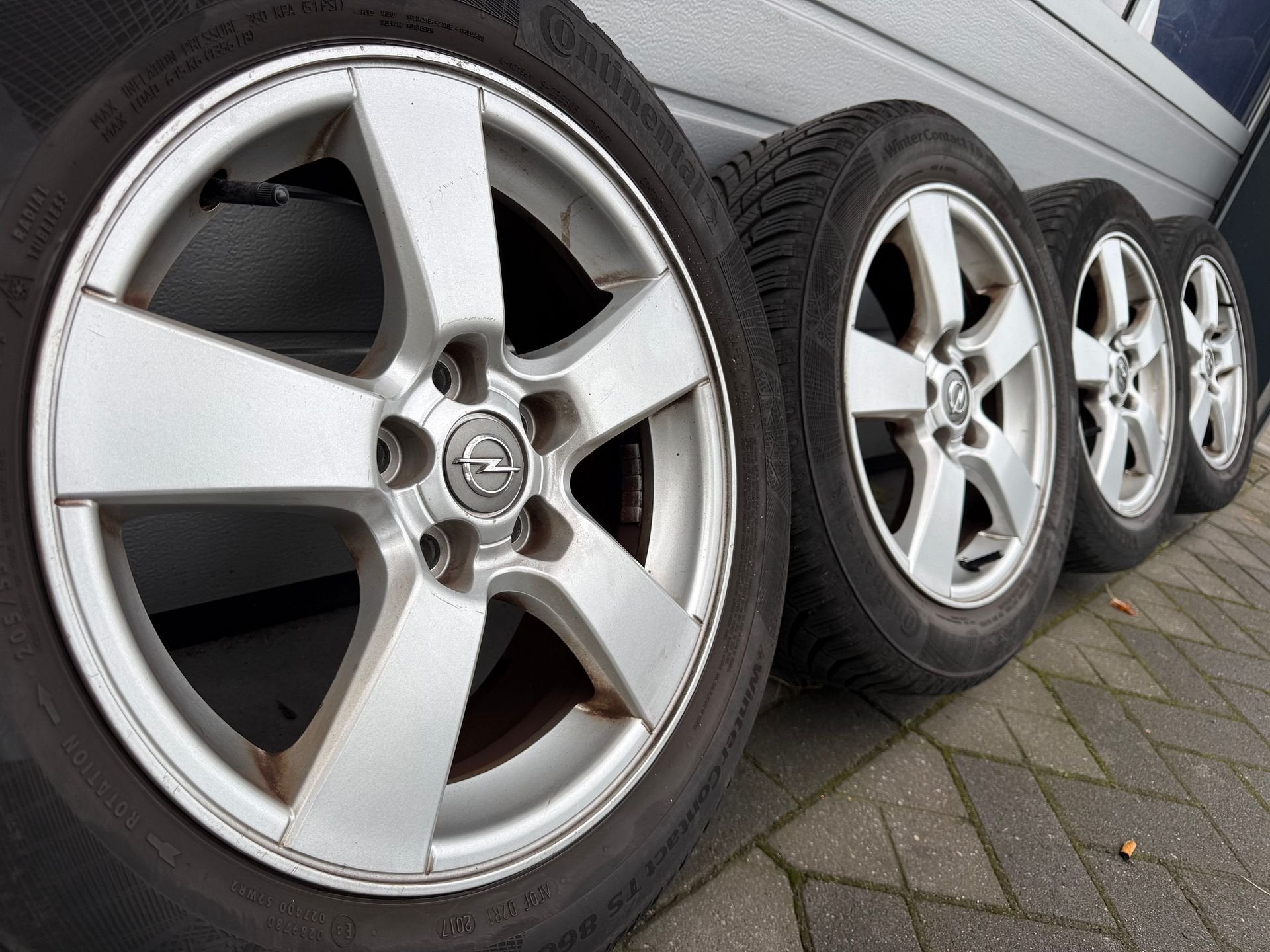 Set 16 inch Opel Astra J Astra K 5x105 velgen winterbanden, Auto-onderdelen, Banden en Velgen, Gebruikt, -, Banden en Velgen, -