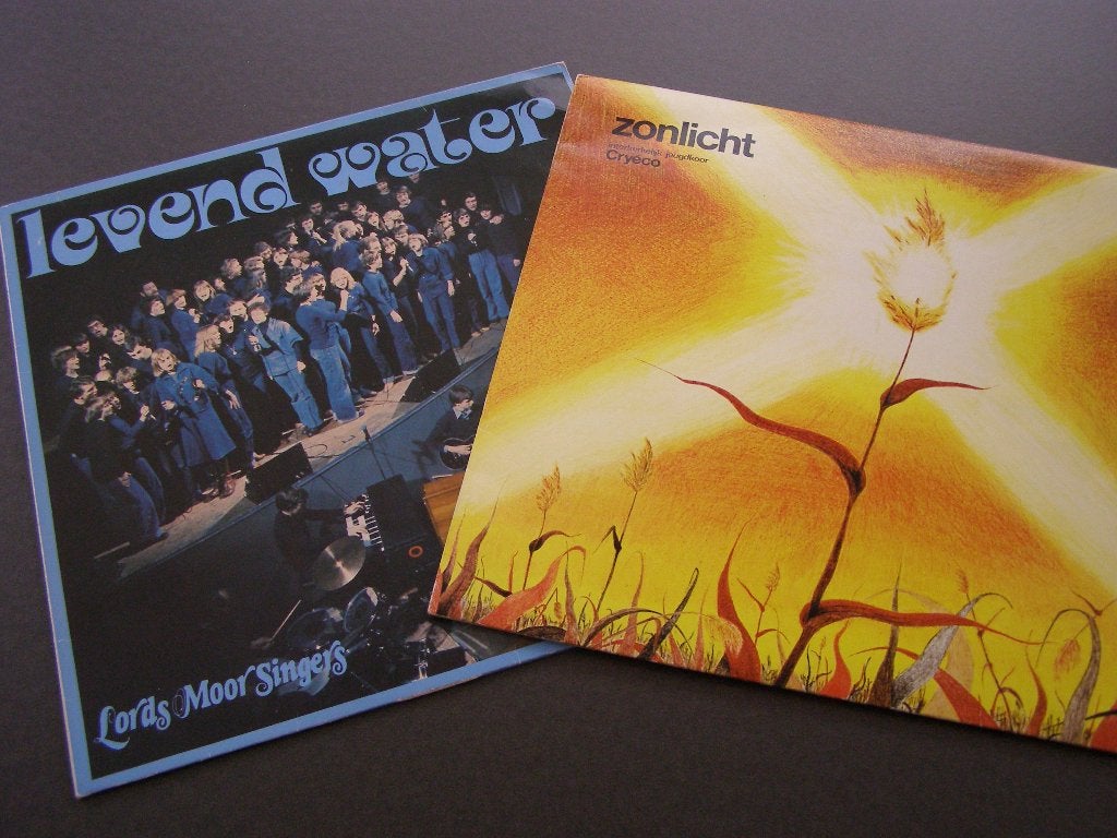 2x LP: geestelijke liederen gezongen door kerk / jeugdkoren, Cd's en Dvd's, Vinyl | Overige Vinyl, LP, Gebruikt, Ophalen of Verzenden