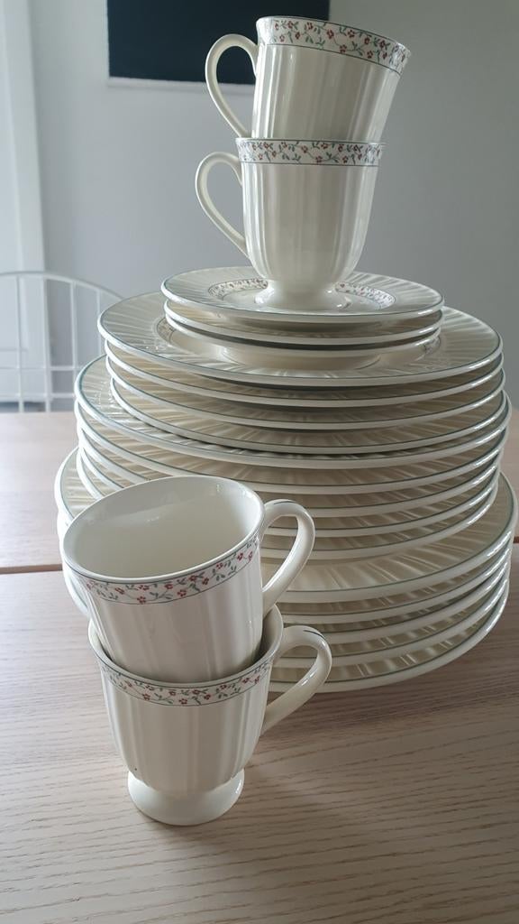 Queens Garden Engels porselein servies - 21-delig, Ophalen of Verzenden, Porselein, Overige stijlen