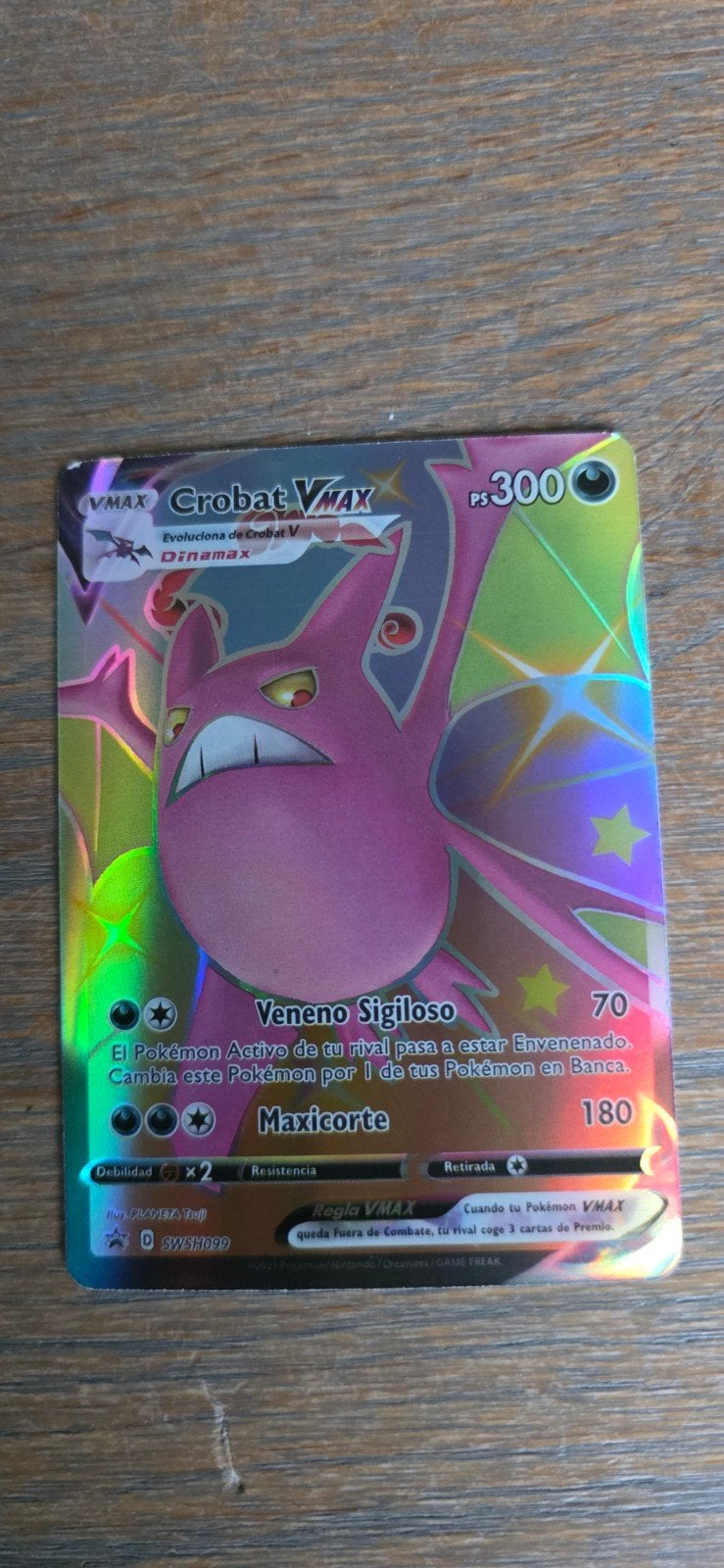 Pokémon Crobat VMAX Glanzend Spaanse Kaart, Hobby en Vrije tijd, Verzamelkaartspellen | Pokémon, Ophalen of Verzenden, Zo goed als nieuw