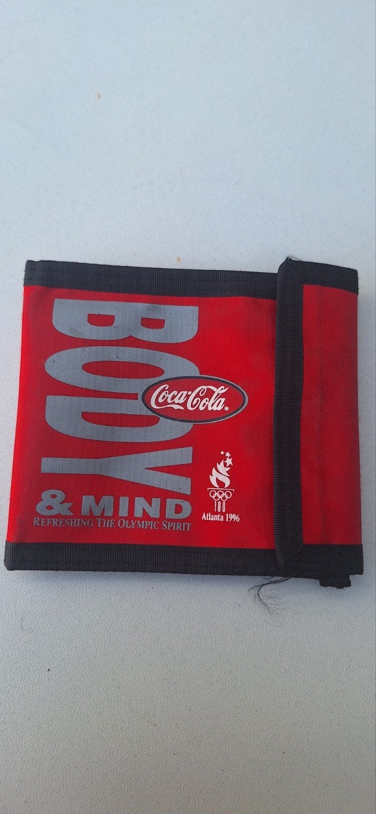 Coca cola portemonnee Olympische spelen 1996 (10.3), Gebruikt, Gebruiksvoorwerp, ., Coca cola