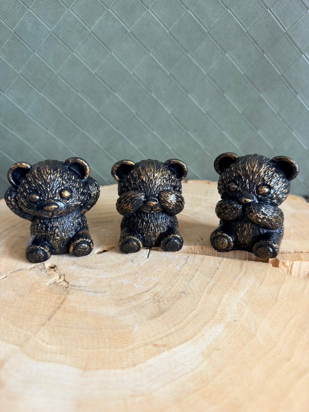 Beertjes Horen, zien en zwijgen. Handmade, Ophalen of Verzenden, Nieuw, Dier