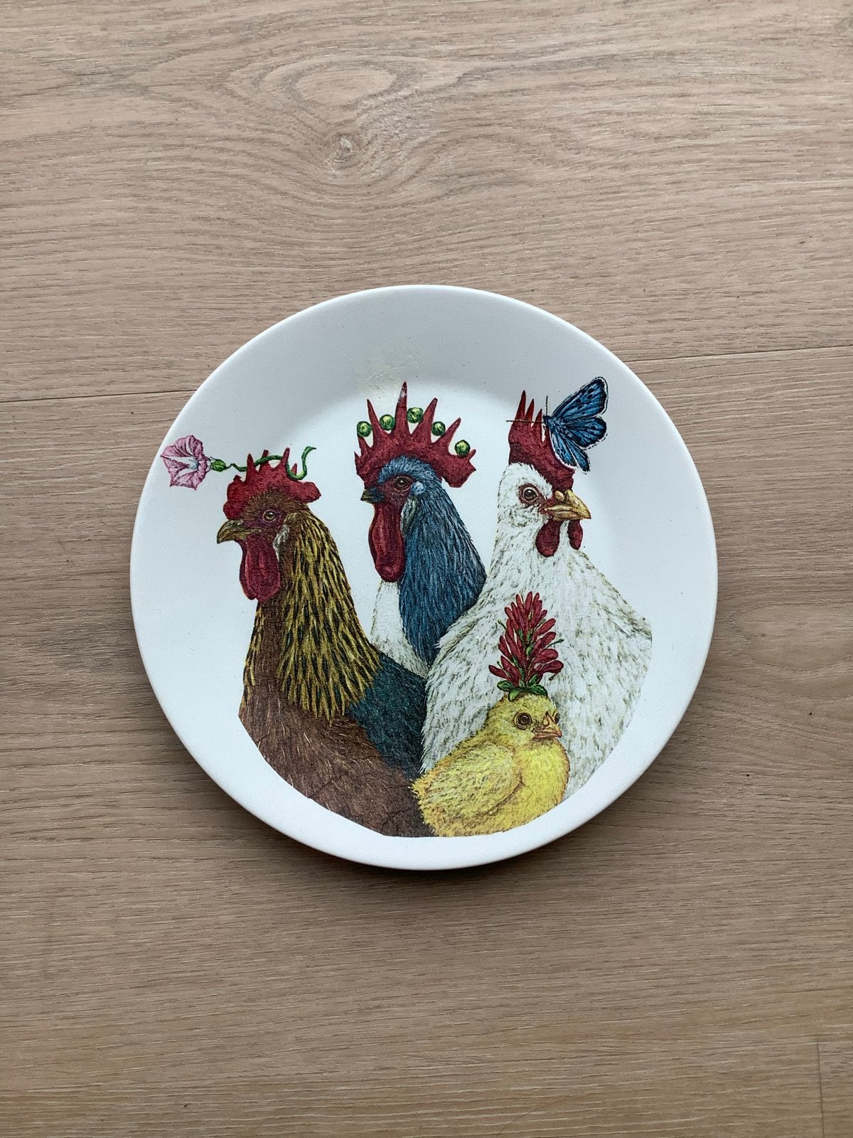 IKEA Wandbordje Decoupage Kippen en Kuiken, Ophalen of Verzenden