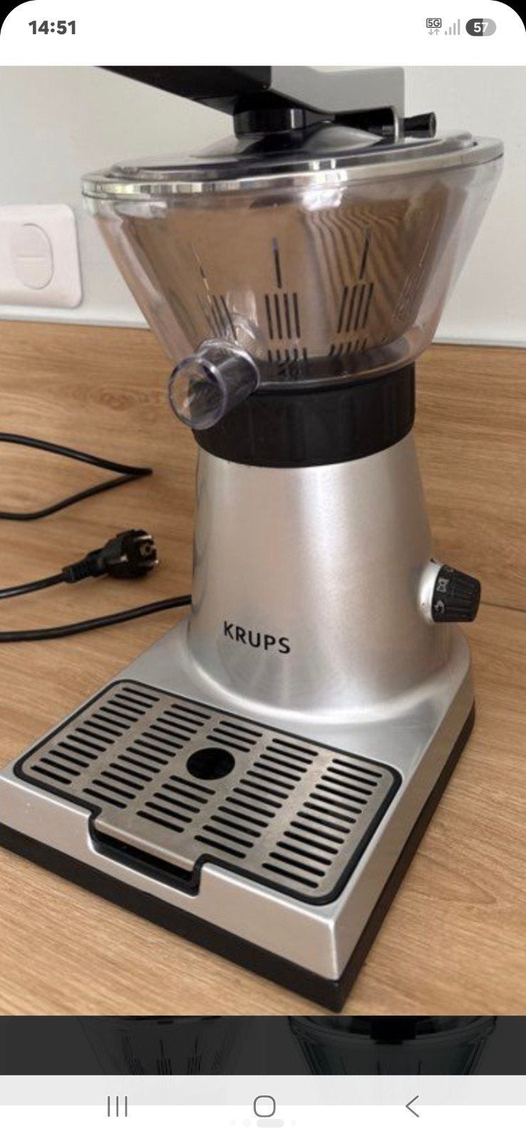 krups persinisappel, Overige modellen, 10 kopjes of meer, Zo goed als nieuw, Koffiebonen