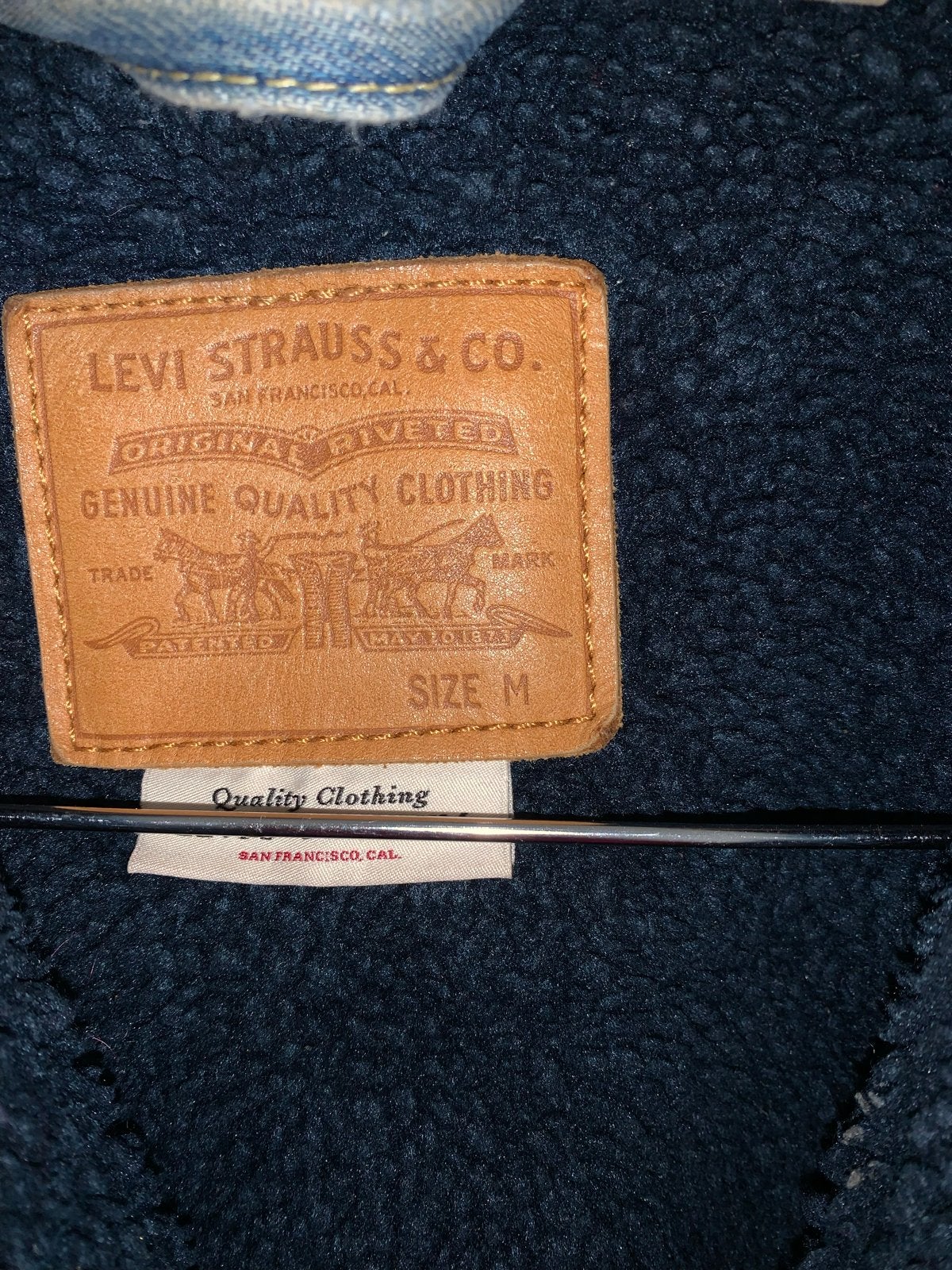 Levi's Sherpa Trucker Jacket - Maat M, Ophalen of Verzenden, Zo goed als nieuw, Maat 48/50 (M), Blauw