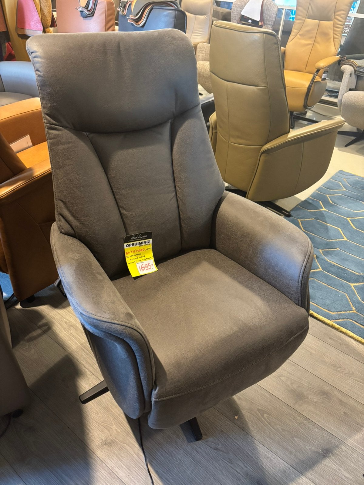 Relaxfauteuil 2 motorig + sta-op | incl. Accu | in medium, Ophalen, Minder dan 50 cm, Minder dan 75 cm, Nieuw