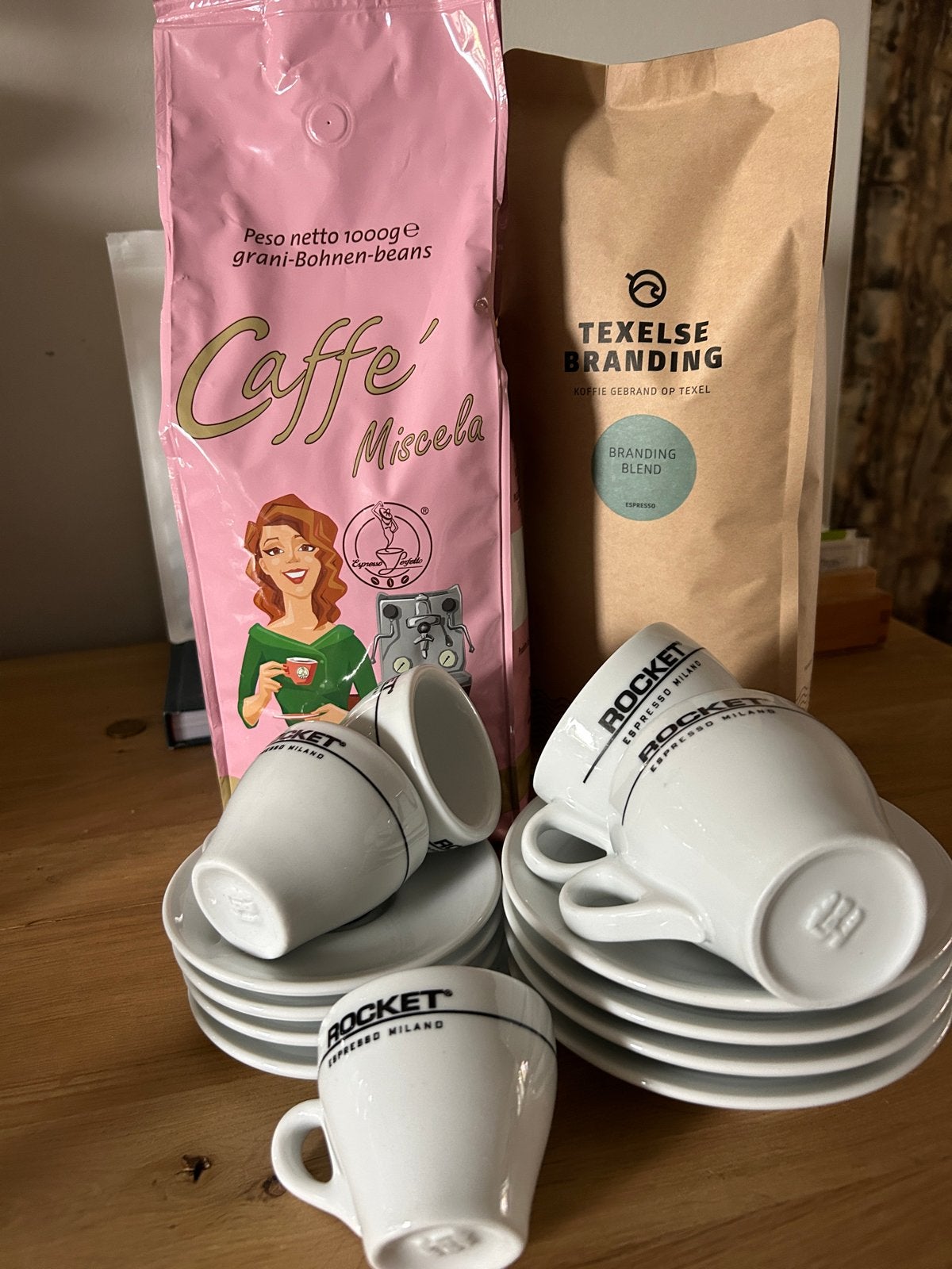 Rocket Espresso Kop en Schotels - Flat White & Espresso, Overige merken, Ophalen of Verzenden, Zo goed als nieuw, Kop(pen) en/of Schotel(s)