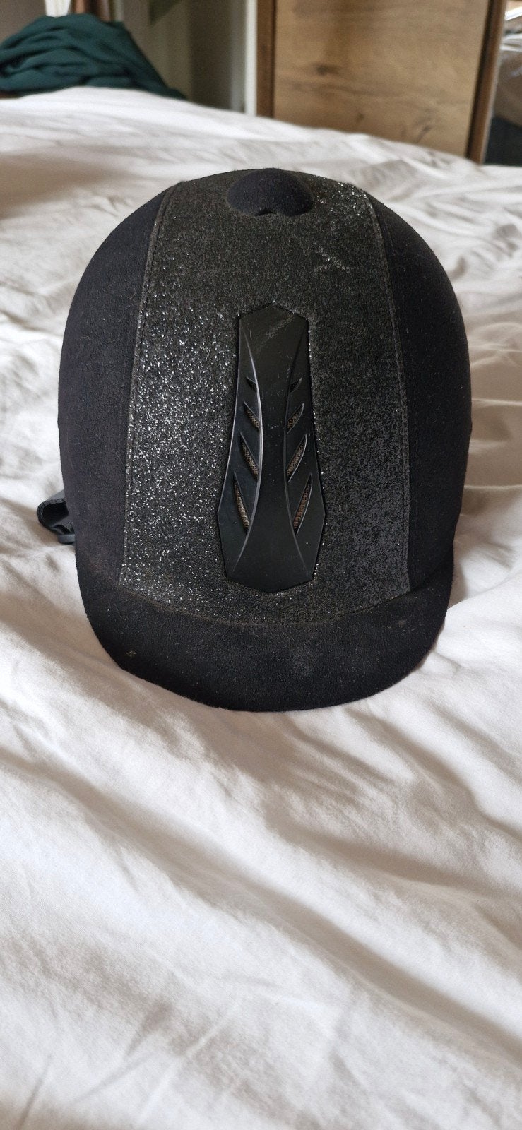 Glitter paardrijcap Horze  zwart, Dieren en Toebehoren, Ophalen of Verzenden, Zo goed als nieuw, Dressuur