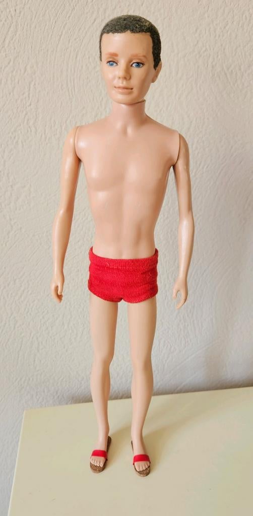 Vintage (Barbie) Ken pop met Flocked hair #750 1961, Verzamelen, Poppen, Ophalen of Verzenden, Pop