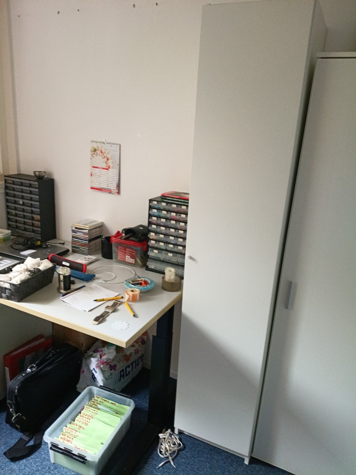 Witte kast met planken - Ideaal voor opslag, Ophalen, 200 cm of meer, 50 tot 100 cm, Modern