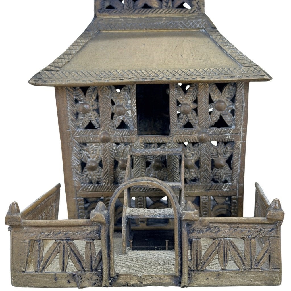 Antiek Sumatran moskeemodel Indonesië – ca. 1900–1920, Ritueel object, Handgemaakt, Ophalen of Verzenden, 35 cm