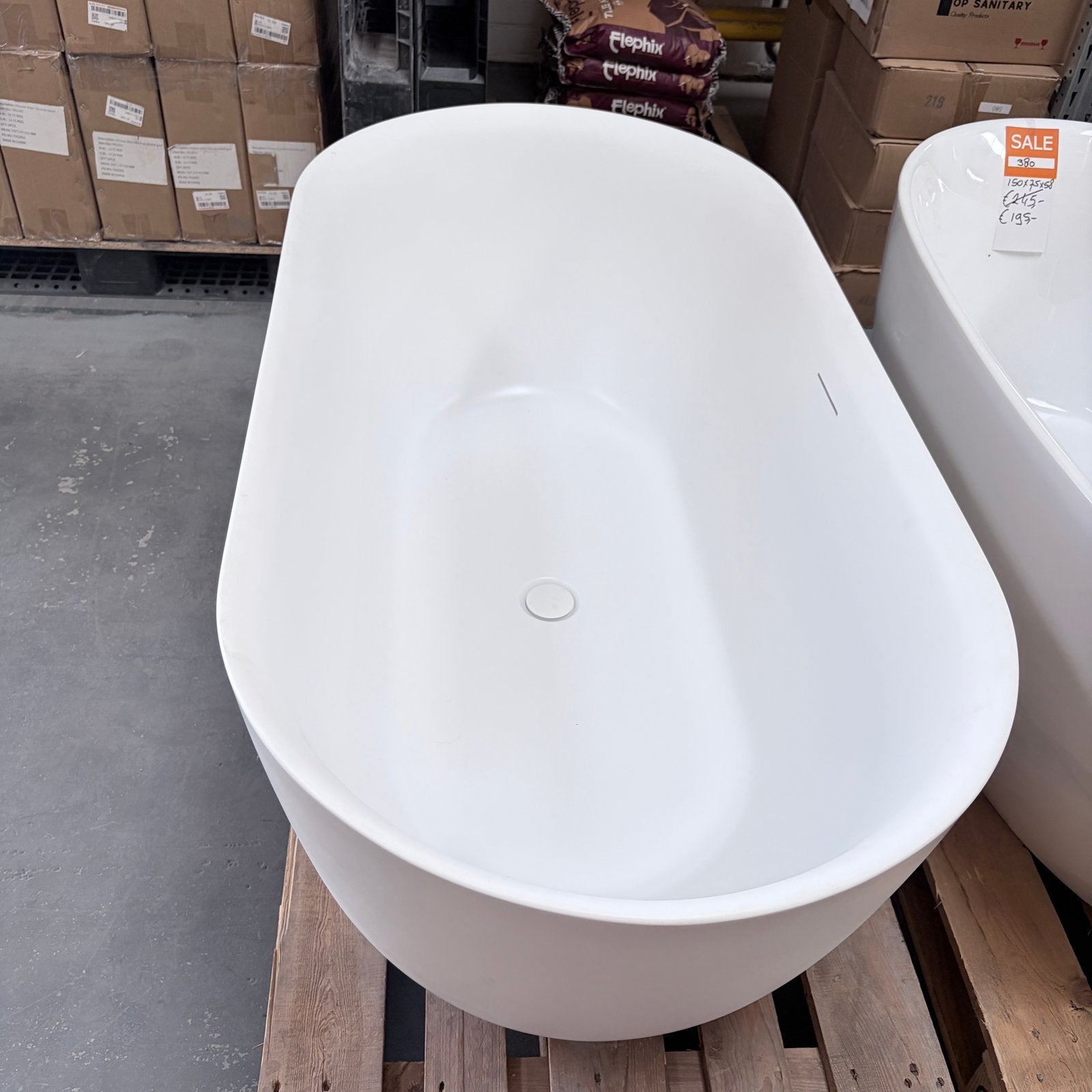 OP=OP Vrijstaand Ligbad 150cm – Laatste! Bad mat nr405, Ophalen, Nieuw