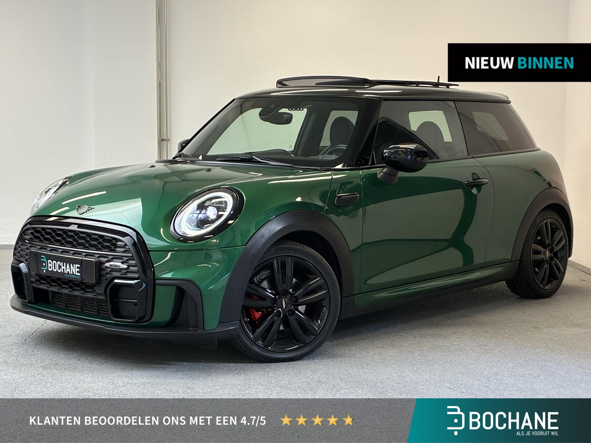 MINI Cooper 1.5 John Cooper Works | JCW | PANO | 1e EIG | CA, Auto's, Dealer onderhouden, 136 pk, Gebruikt, 4 stoelen