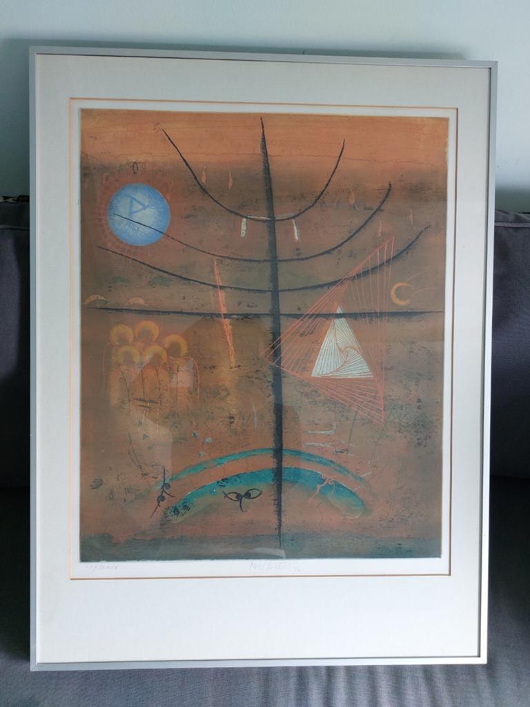 Pavel Sukdolak - Kleurrijke Ets, Gesigneerd en Ingelijst, Ophalen, Ets, Ingelijst, 1950 - 1999