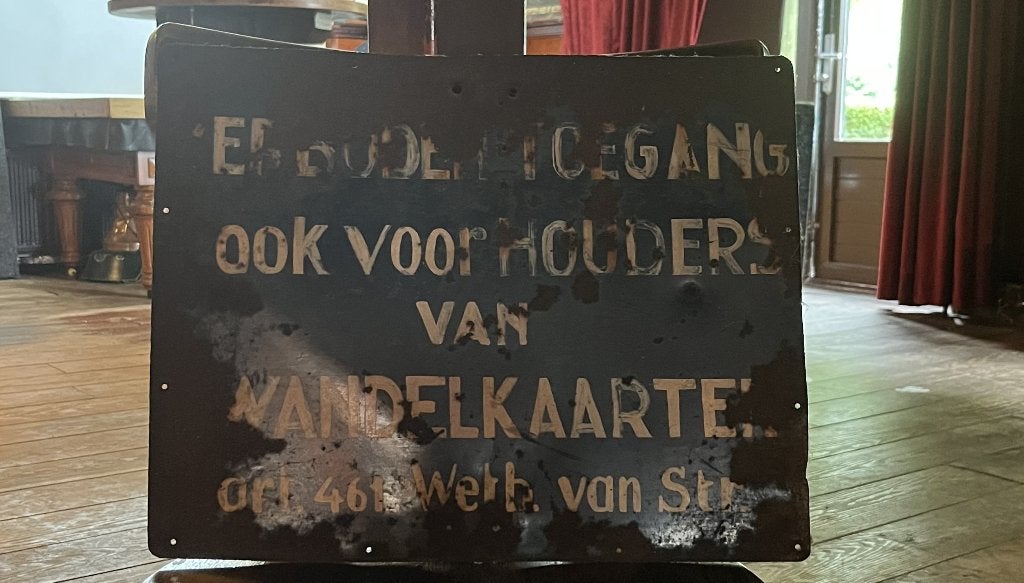 Verboden toegang wandelkaarten-bord | Café Kremer K062, Ophalen, Gebruikt