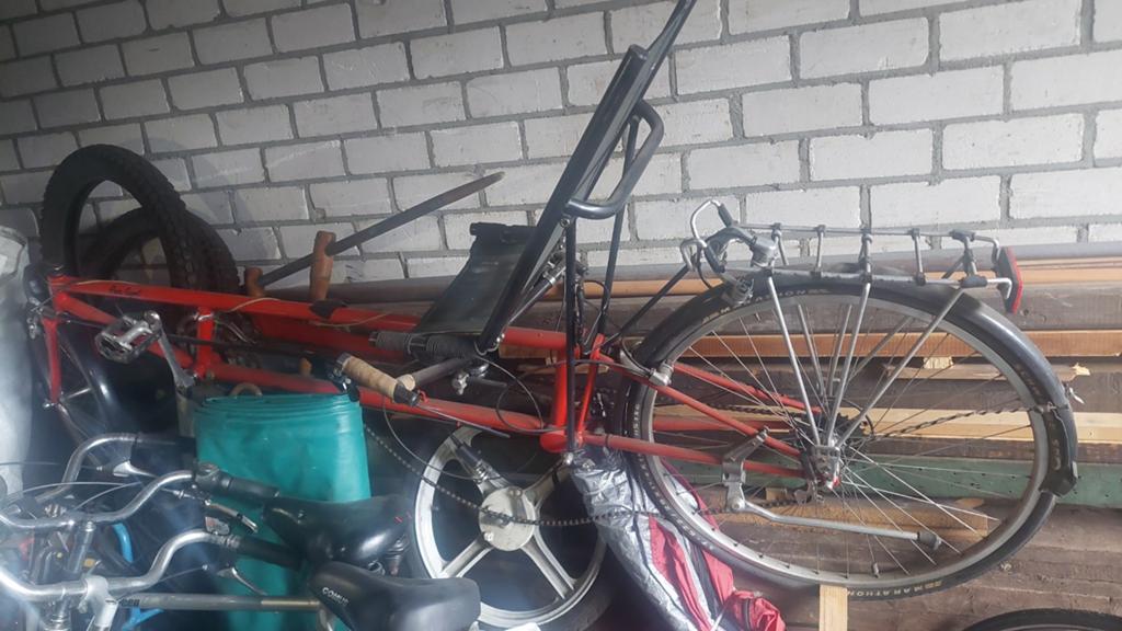 Ligfiets oldtimer fiets ( peer gijnt), Fietsen en Brommers, Fietsen | Ligfietsen, Gebruikt, Velgrem, Onderstuur, Ophalen