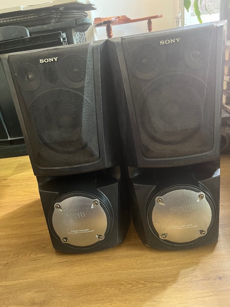 2 Boxen van het merk Sony, Audio, Tv en Foto, Luidsprekers, Ophalen, Gebruikt, Speakerset, 60 tot 120 watt