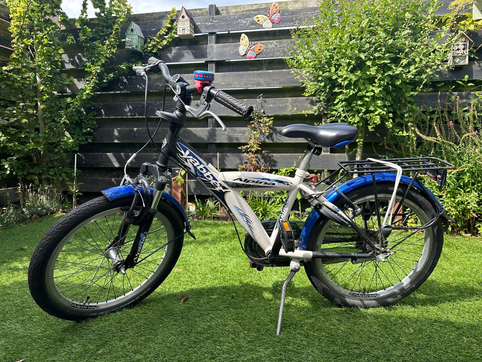 Beschadigde Alpina Yabber 18 inch kinderfiets, Ophalen, Gebruikt, Terugtraprem, 16 tot 20 inch