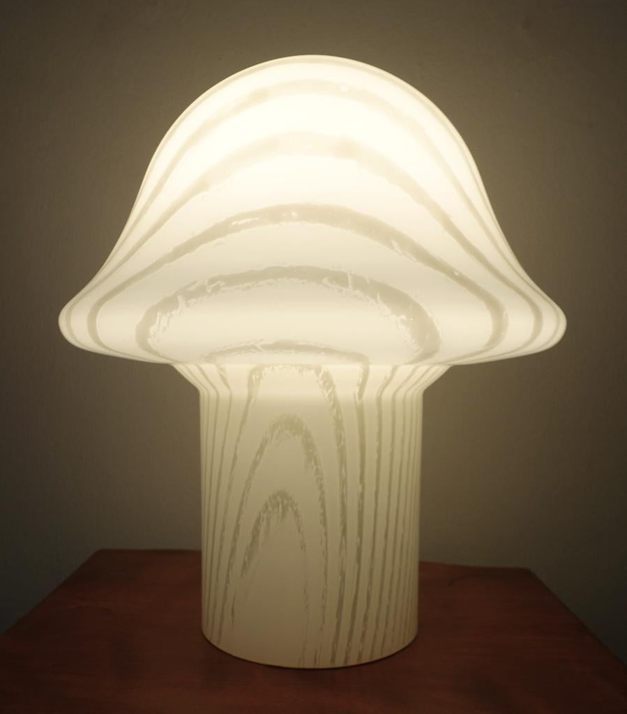 Vintage tafellamp Peill & Putzler mushroom Zebra 1 van 2, Ophalen of Verzenden, Gebruikt, Vintage design mushroom Space Age retro murano Mid-Century