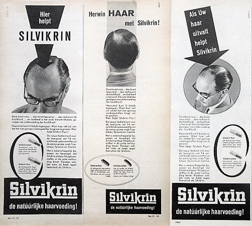 42 vintage reclames haarverzorging producten 1935-66 haar, Ophalen of Verzenden, Gebruikt, Overige typen