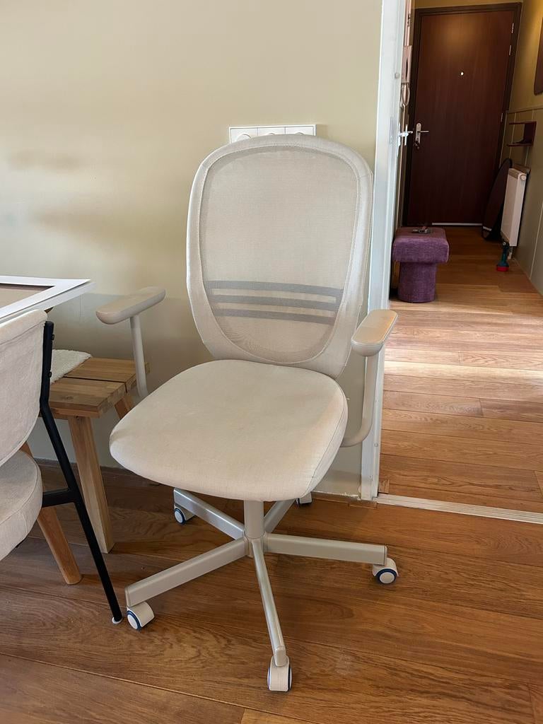 IKEA Flintan bureaustoel - Beige, Huis en Inrichting, Bureaustoelen, Zo goed als nieuw, Bureaustoel, Beige, Ophalen
