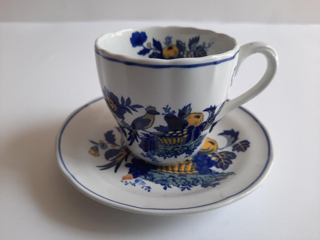 Nieuw Espresso kop en schotel Spode Design C. 1838 Blue Bird, Nieuw, Ophalen of Verzenden, Overige stijlen, Kop(pen) en/of Schotel(s)