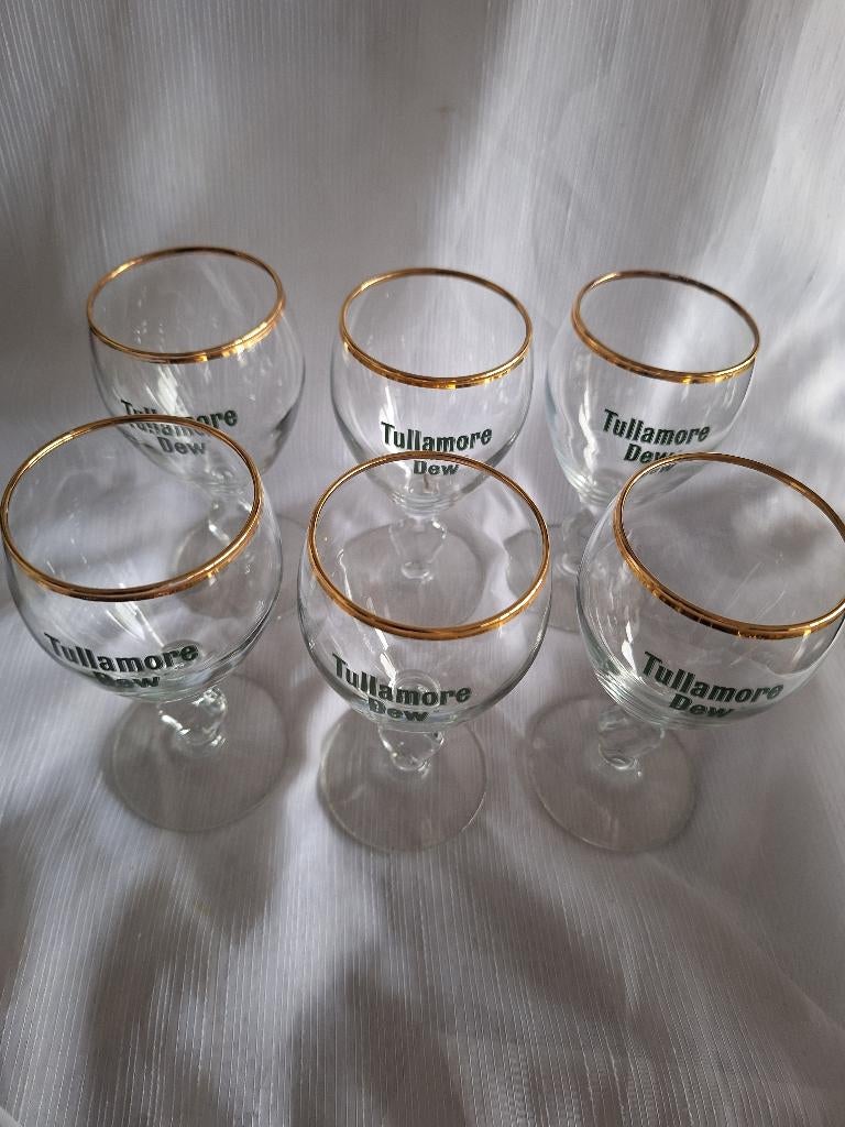 IRISH COFFEE TULLAMORE DEW glazen 6 stuks (#22), Verzamelen, Ophalen of Verzenden, Zo goed als nieuw, Borrel- of Shotglas
