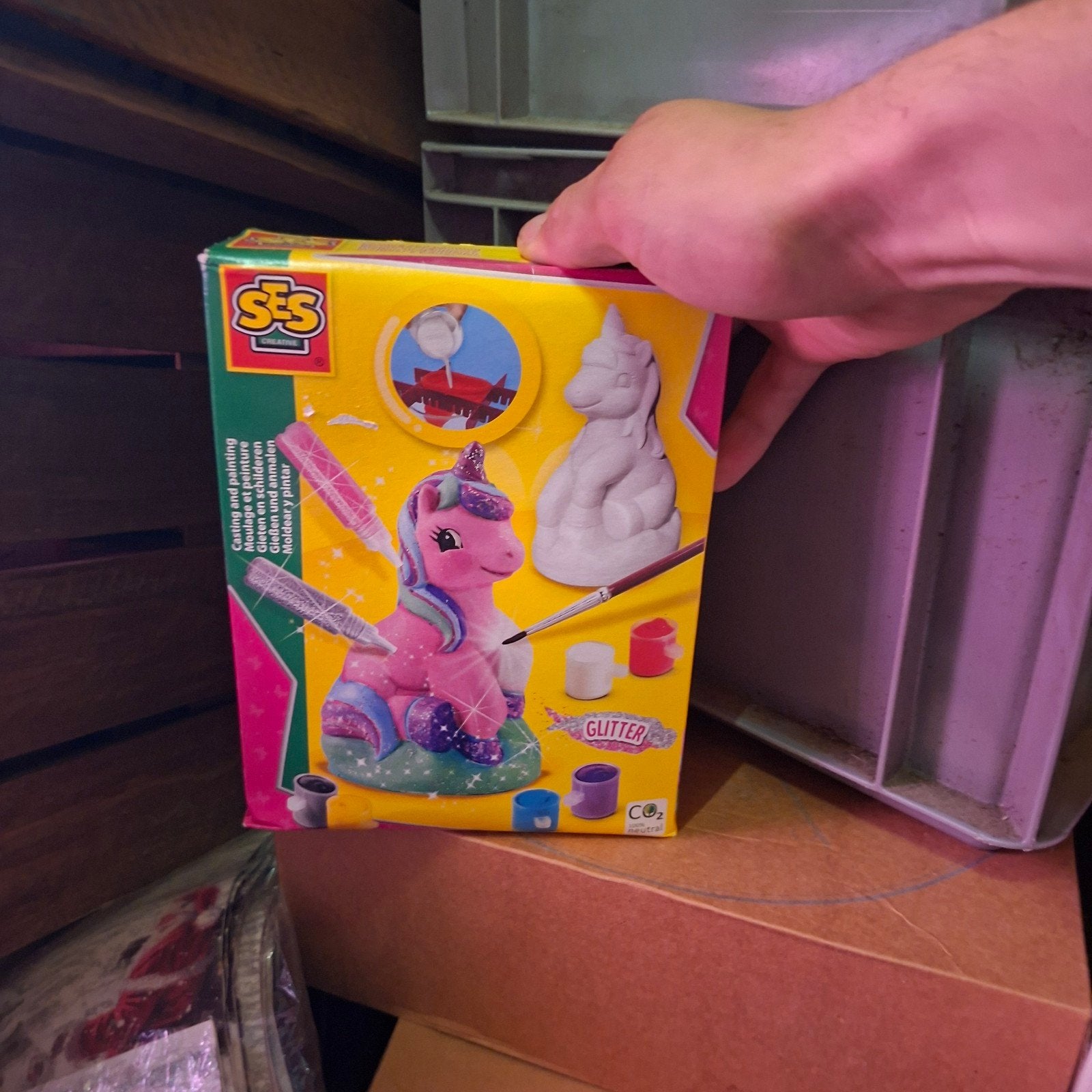 SES Gieten & Schilderen Eenhoorn met Glitter, Ophalen, Nieuw, Knutselen