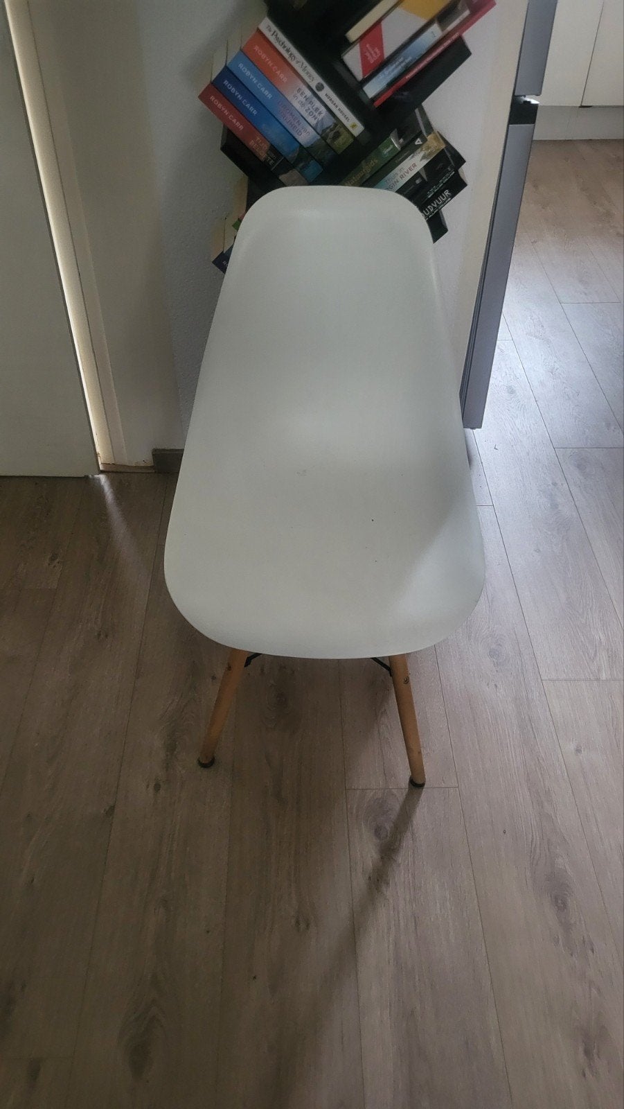 6 Witte Kuipstoelen, Huis en Inrichting, Gebruikt, Wit, Vijf, Zes of meer stoelen, Ophalen