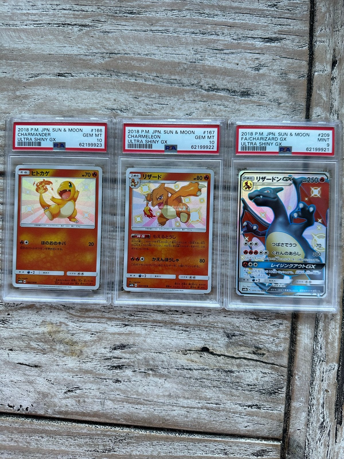 Ultra Shiny GX PSA Charizard, Charmeleon, Charmander set, Ophalen of Verzenden, Nieuw, Meerdere kaarten