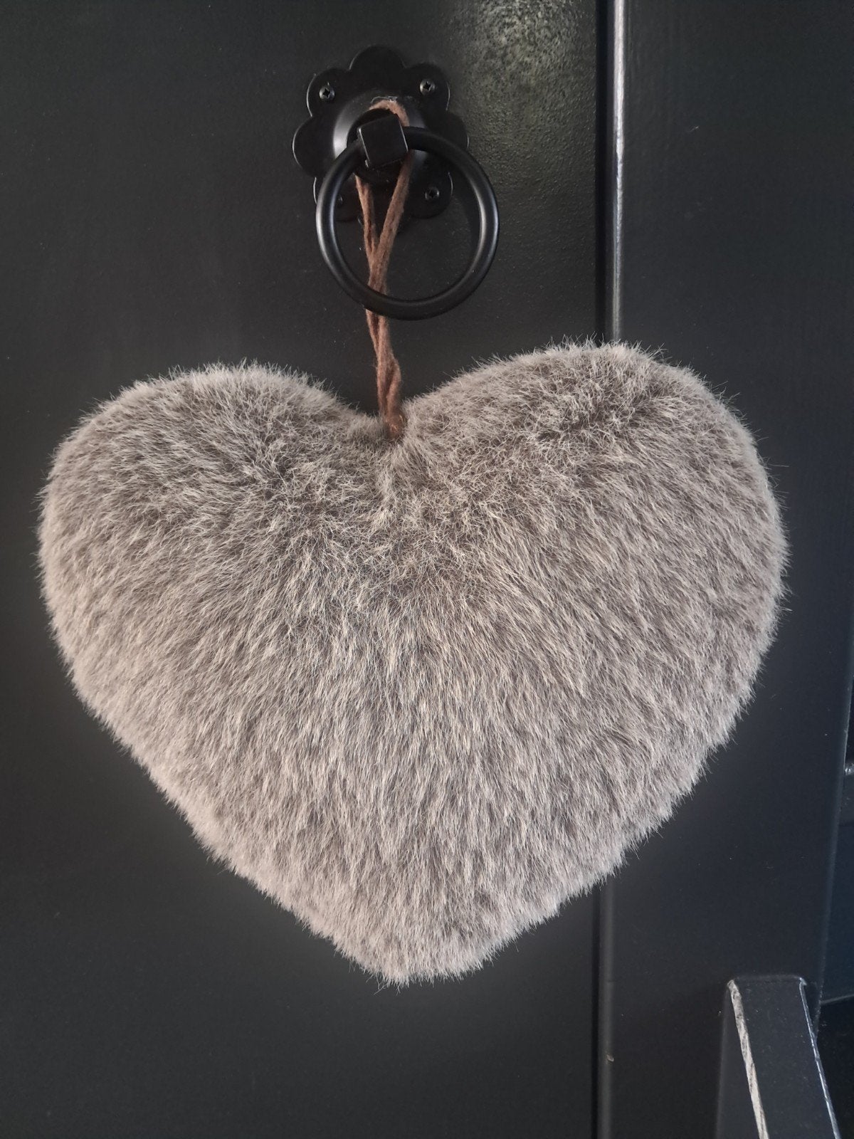 Riverdale decoratie hart van imitatiebont, Huis en Inrichting, Woonaccessoires | Overige, Ophalen of Verzenden, Grijs, Textiel