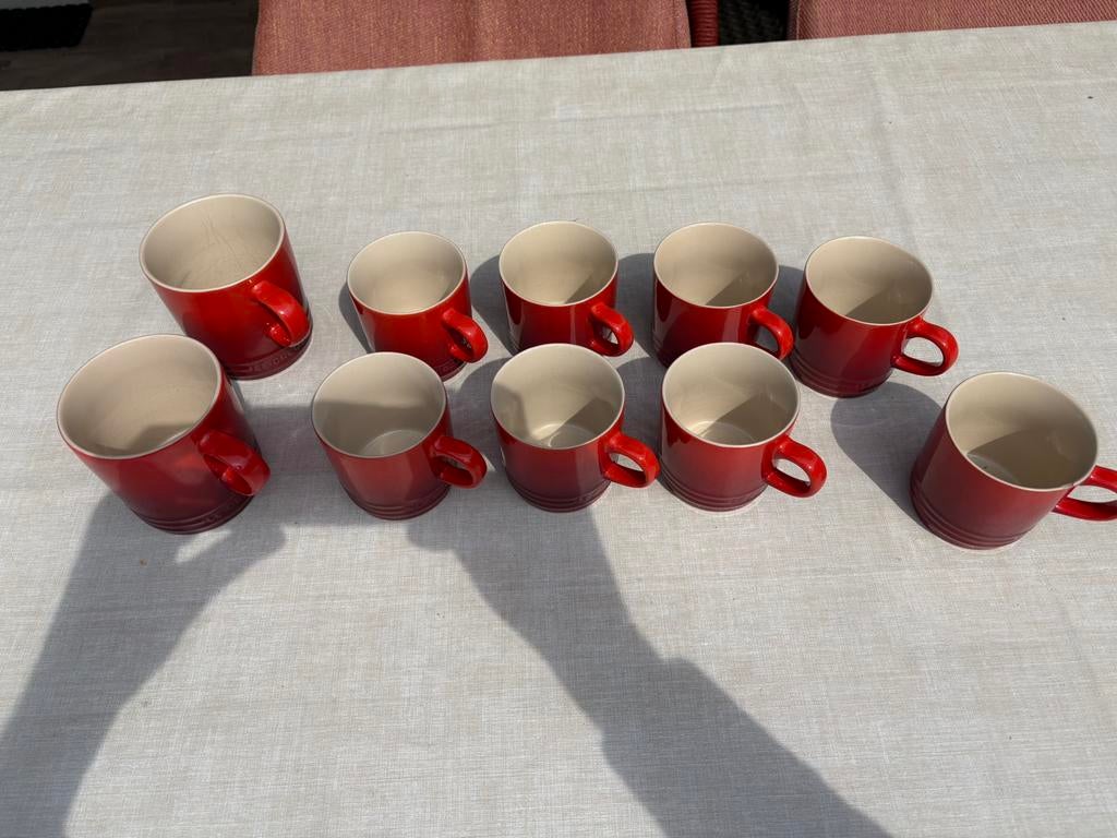 Creuset kopjes en mokken: koopje!, Ophalen, Keramiek, Zo goed als nieuw, Overige stijlen