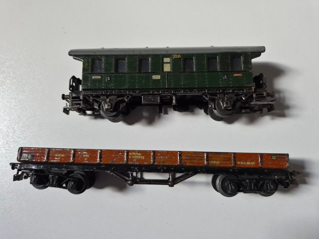 Marklin oude wagons 329/1 en 391, Wisselstroom, Gebruikt, Wagon, Ophalen of Verzenden