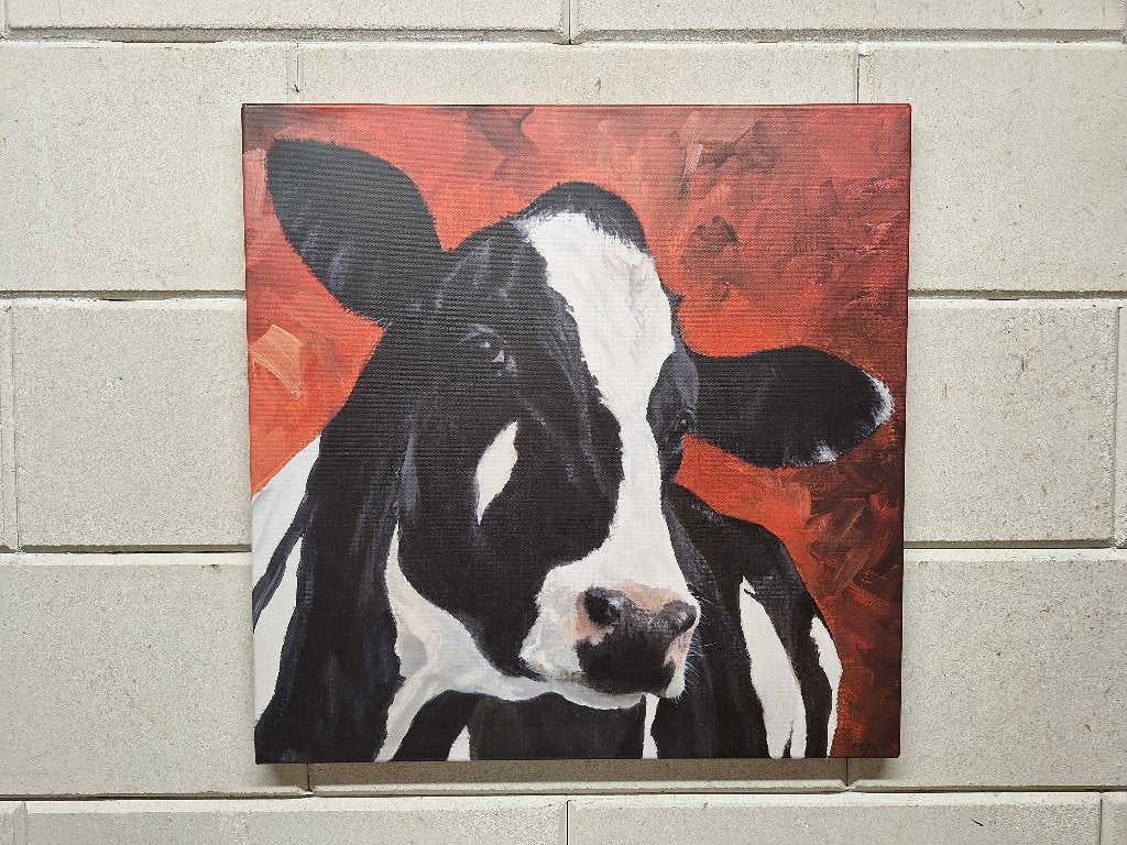 Mooi Decoratie Schilderij met een Koe, Ophalen of Verzenden