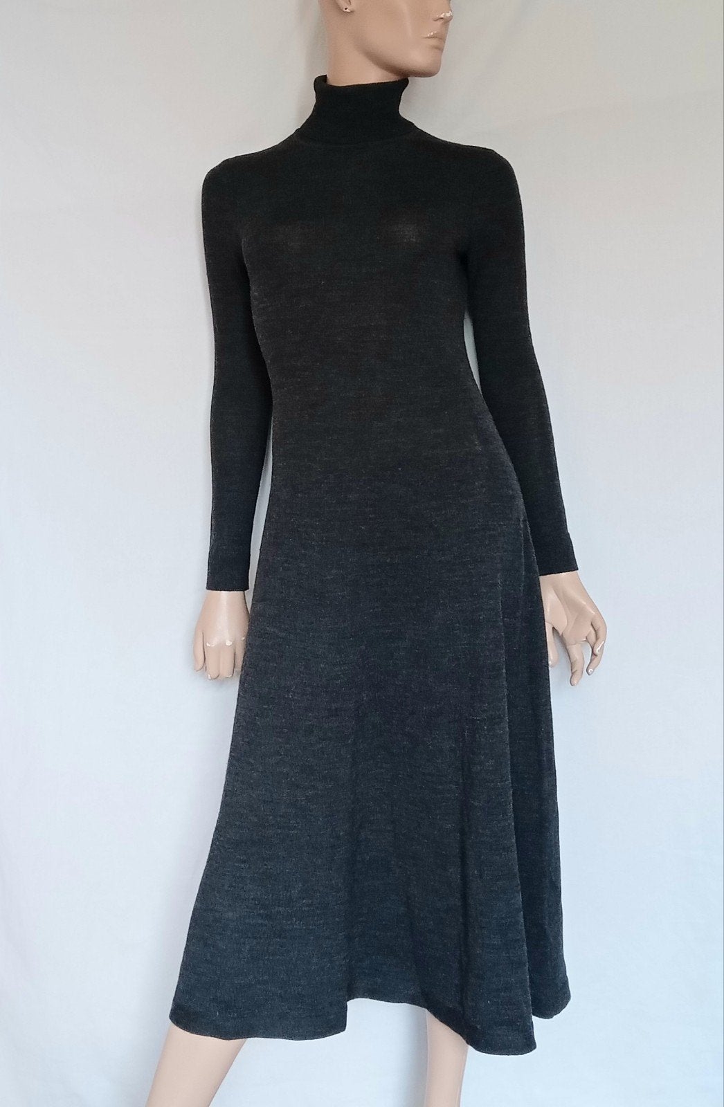 RALPH LAUREN Jurk , Maat 36 - 38  , WOL, Kleding | Dames, Ophalen of Verzenden, Zo goed als nieuw, Maat 36 (S), Grijs