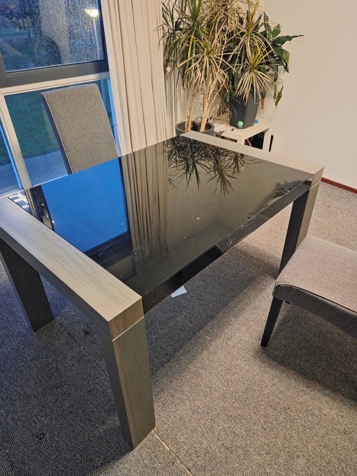 uitschuifbare eetkamertafel, Ophalen, Gebruikt, 200 cm of meer, 50 tot 100 cm
