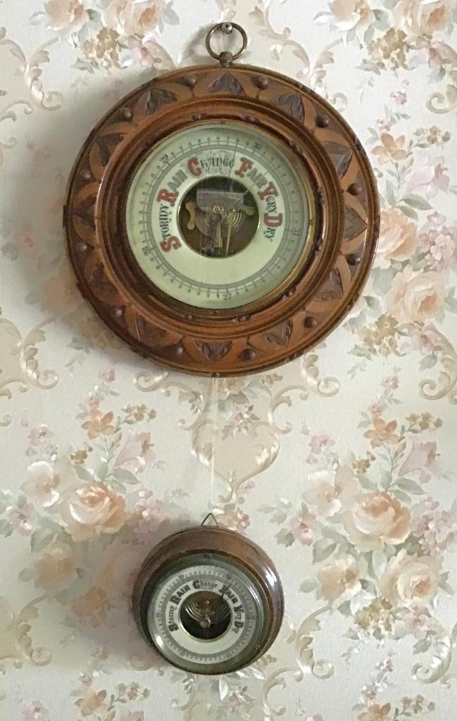 Antieke ronde Engelse barometers (2x), Ophalen